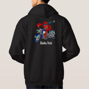 Alaska Style King Crab Motorcycle Colour Printed Hoodie