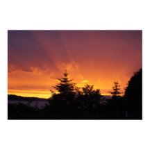 Alaska sunset poster