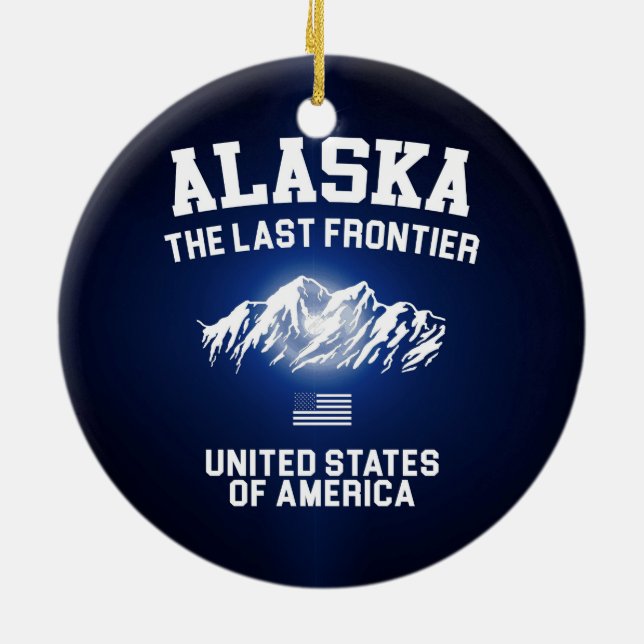 Alaska The Last Frontier Ceramic Ornament (Back)