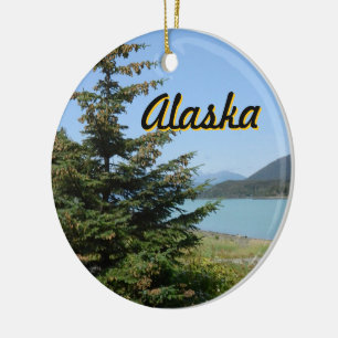 Alaska. The last frontier.  Ceramic Ornament