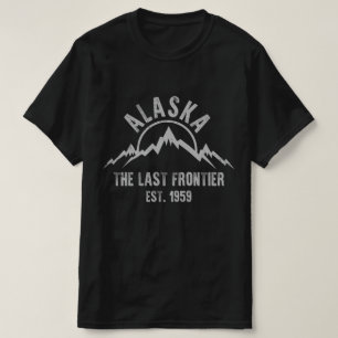 Alaska The Last Frontier Est 1959 Mountains Nature T-Shirt