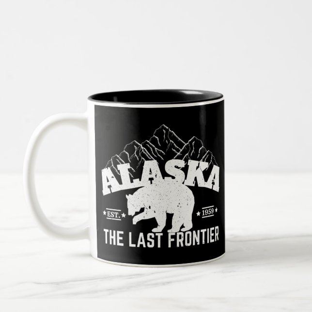 Alaska The Last Frontier Polar Bear Two-Tone Coffee Mug (Left)