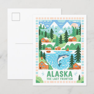 Alaska the Last Frontier USA Summer Travel Postcard