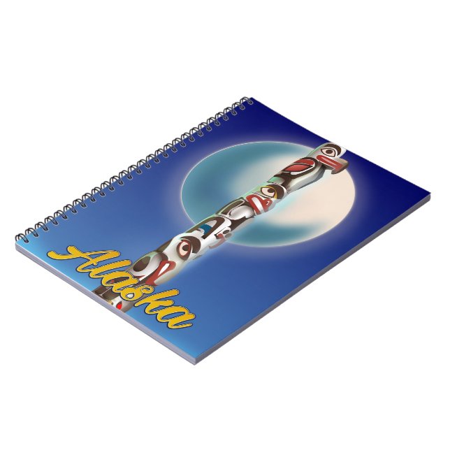 Alaska Totem Pole Travel print Notebook (Left Side)
