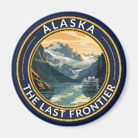 Alaska Travel Art Badge