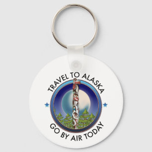 Alaska travel logo keychain