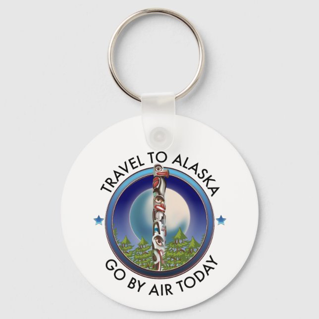 Alaska travel logo keychain (Front)