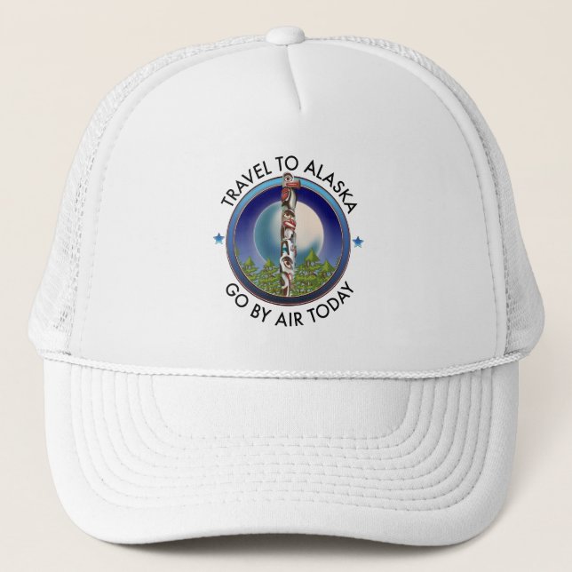 Alaska travel logo trucker hat (Front)