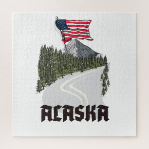 Alaska Travel Poster Jigsaw Puzzle