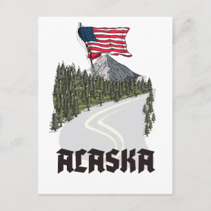 Alaska Travel Poster Postcard