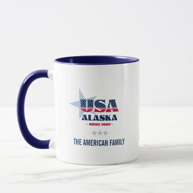Alaska USA 1959 Personalized Mug (Left)
