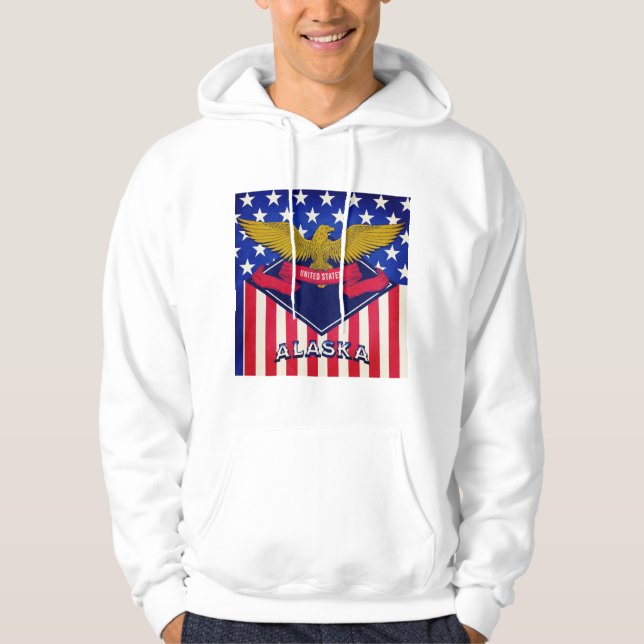 Alaska USA Flag  Hoodie (Front)