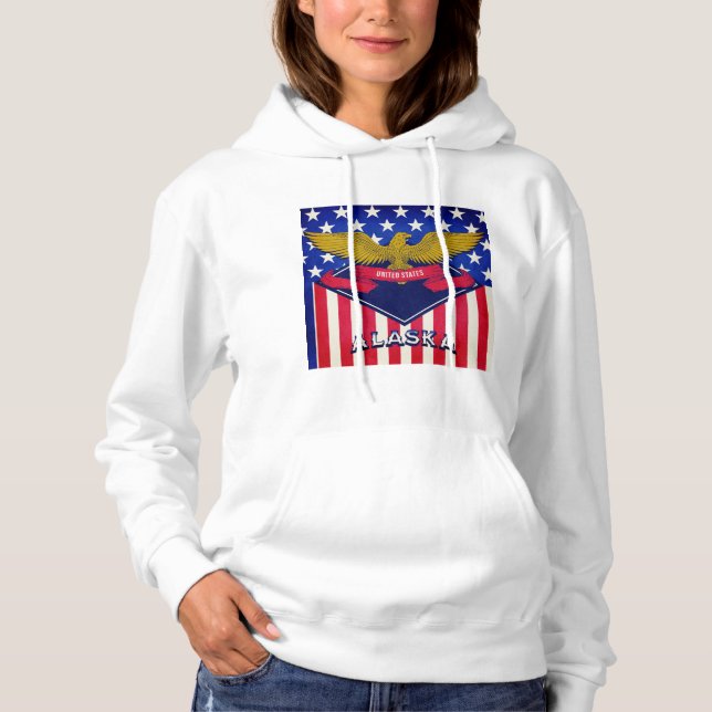 Alaska USA Flag  Hoodie (Front)