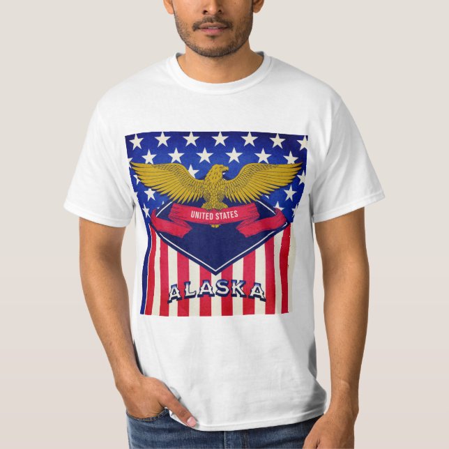Alaska USA Flag T-Shirt (Front)