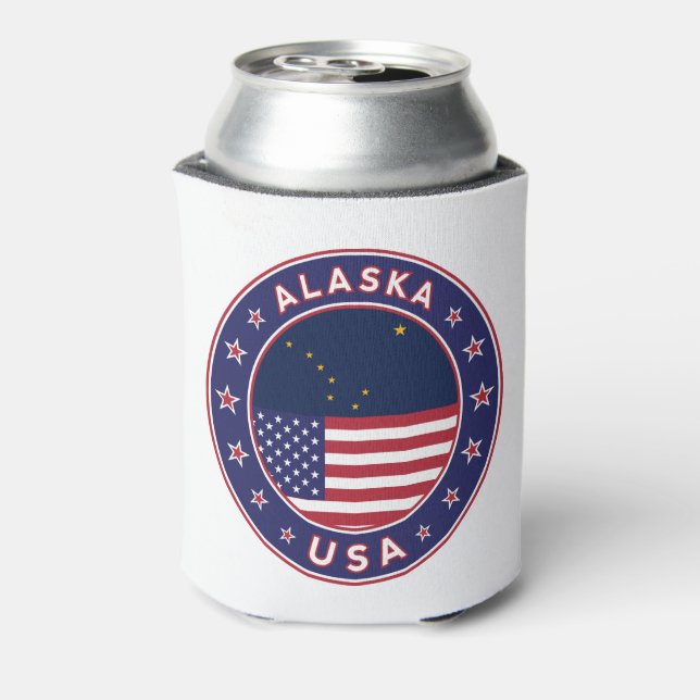 Alaska, USA States Can Cooler (Can Back)
