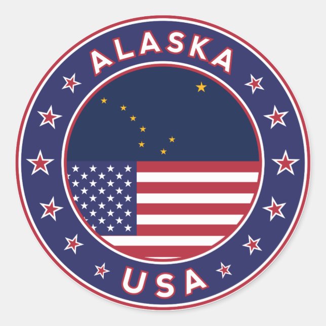 Alaska, USA States Classic Round Sticker (Front)