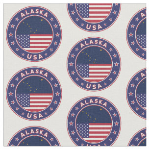 Alaska, USA States Fabric