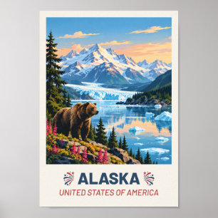 Alaska USA – Vintage Travel Poster