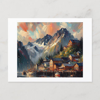Alaska Village,  Postcard