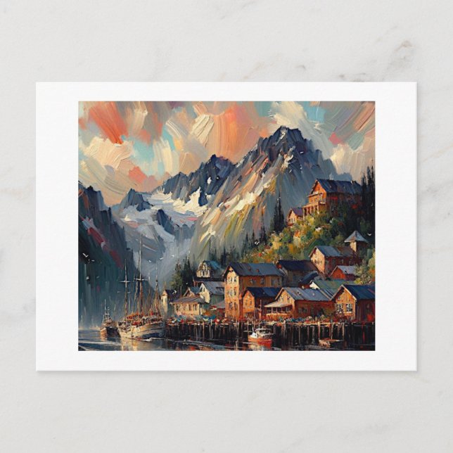 Alaska Village,  Postcard (Front)