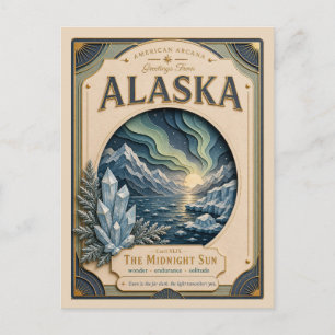 Alaska Vintage Paper Cut American Arcana Postcard