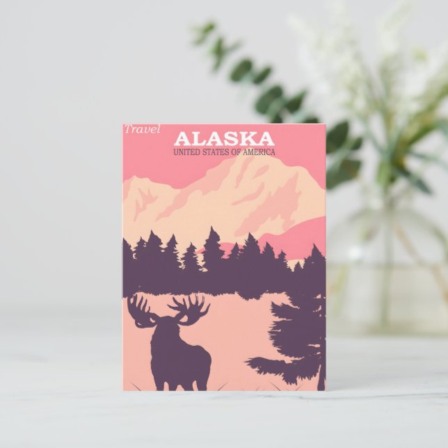Alaska vintage poster holiday postcard (Standing Front)