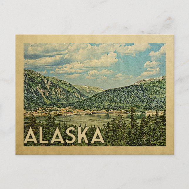 Alaska Vintage Travel Postcard (Front)