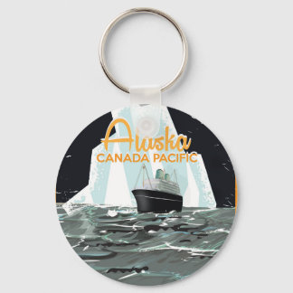 Alaska Vintage Travel poster Keychain