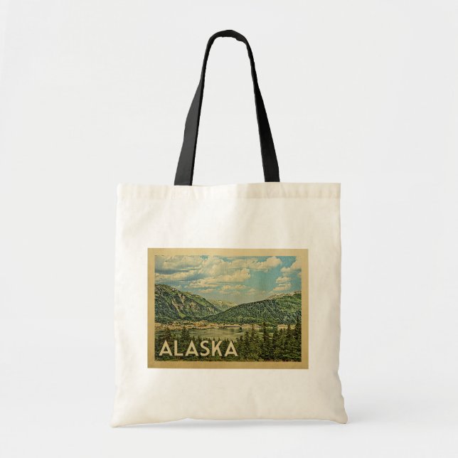 Alaska Vintage Travel Tote Bag (Front)
