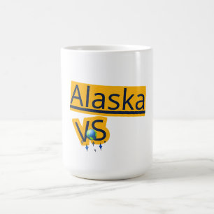 Alaska VS The World - Bold Retro College Graphic  Coffee Mug