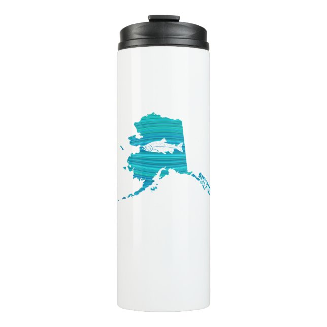 Alaska Wave Salmon Fishing Thermal Tumbler (Front)