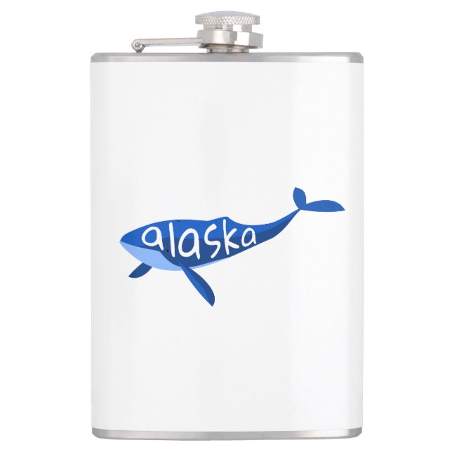 Alaska Whale Hip Flask (Front)