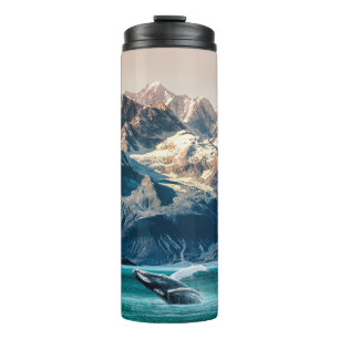 Alaska whale watching: boat excursion. thermal tumbler