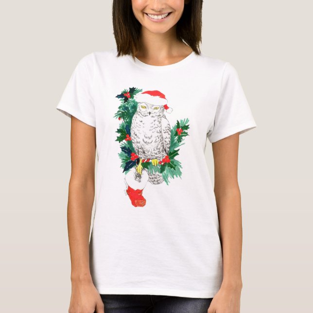 Alaska Whimsical Christmas Wildlife T-Shirt (Front)