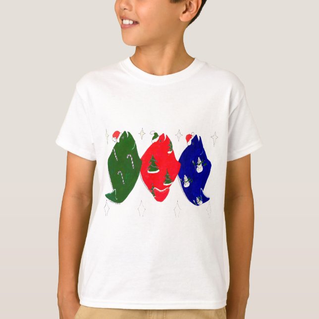 Alaska Whimsical Christmas Wildlife T-Shirt (Front)