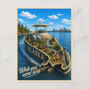 Alaska   Wish You Were Here   State Series Postcard