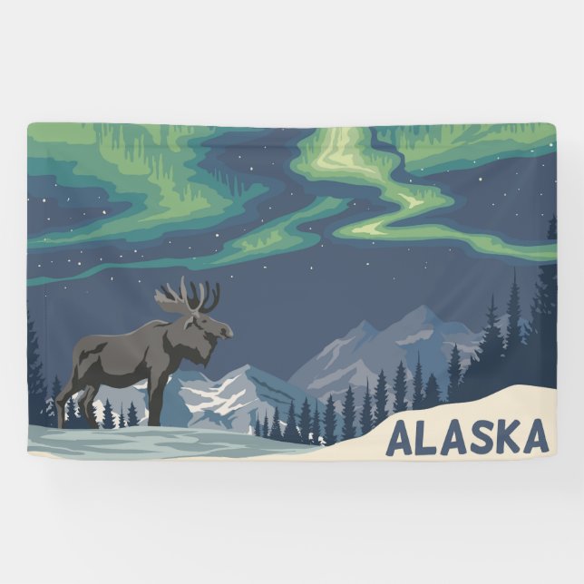  Alaska with Moose    Banner (Horizontal)