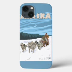 AlaskaDogsledding Vintage Travel Poster iPhone 13 Case