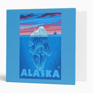 AlaskaIceberg Vintage Travel Poster Binder