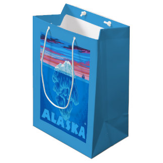 AlaskaIceberg Vintage Travel Poster Medium Gift Bag
