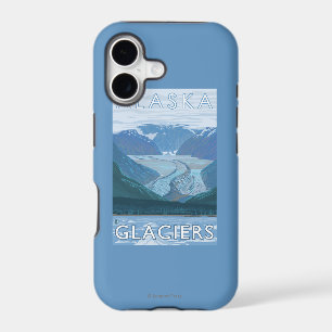 AlaskaLarge Glacier Scene Vintage Travel