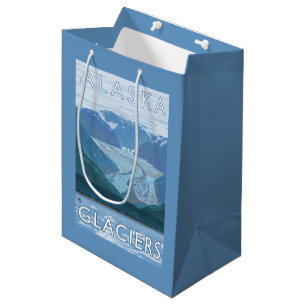 AlaskaLarge Glacier Scene Vintage Travel Medium Gift Bag