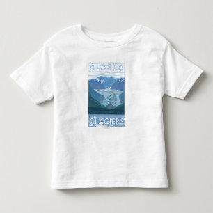 AlaskaLarge Glacier Scene Vintage Travel Toddler T-shirt
