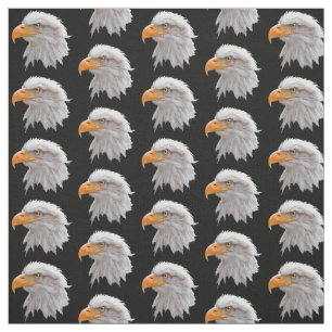 Alaskan Bald Eagle Fabric (Black)