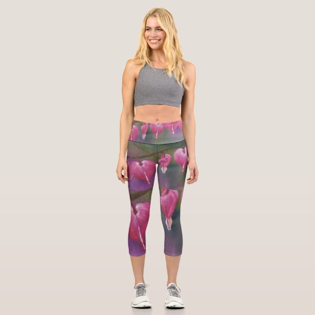 Alaskan Bleeding Hearts High Waisted Capris (Front)