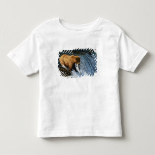 Alaskan Brown Bear Catching Salmon at Brooks Toddler T-shirt