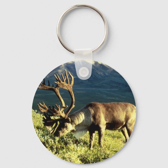 Alaskan Caribou Keychain (Front)