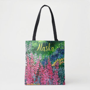 Alaskan Chick_Fireweed Tote Bag 