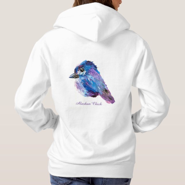 Alaskan Chick Hoodie Sweatshirt  . (Back)