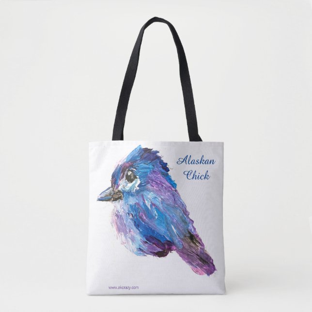 Alaskan Chick /Sunflower Canvas Tote Bag (Front)
